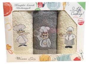 kucharz KOMPLET RĘCZNIKÓW KUCHENNYCH 30x50 NIEPRZECIĘTNIE