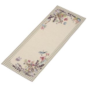 zając beżowa kratka obrus gobelin IRYS