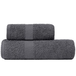 ciemno szary ręcznik bawełniany kąpielowy LUCY 400 G/M2 ZARATEX