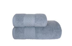 miękki błękitny ręcznik kąpielowy asti soft touch 550 G/M2 FARO