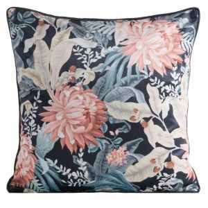 czarno pomarańczowa poszewka velvet 113 dekoracyjna 45x45 EUROFIRANY 