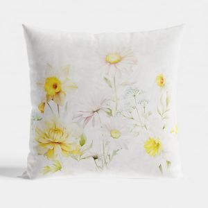 wiosenna polana poszewka dekoracyjna z miękkiego velvetu 40x40 MARKIZETA