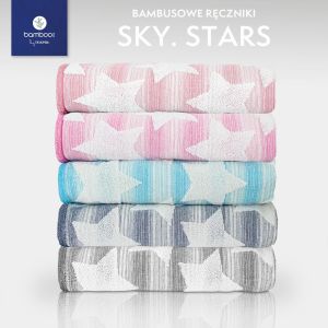 gwiazdki ręcznik bambusowy dla dzieci SKY STARS 70x140 TEXPOL