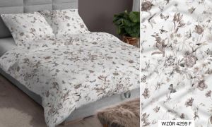 kwiaty pościel z satyny bawełnianej 4299F