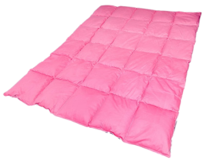 różowa letnia kołdra puchowa klasa B 140x200 