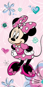 minnie mouse ręcznik bawełniany dla dzieci 70x140