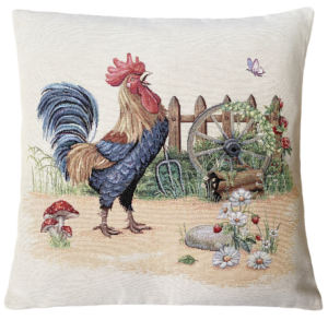 kogut poszewka dekoracyjna gobelin wieś 45x45 IRYS