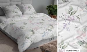 kwiaty pościel z satyny bawełnianej 4808A