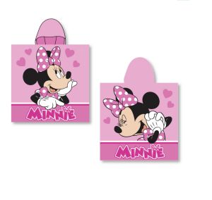 minnie poncho ręcznik bawełniany plażowy dla dzieci z kapturkiem 55x110 FARO