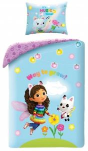 koci domek gabi pościel bawełniana 160x200  dla dzieci i młodzieży GABBY'S DOLLHOUSE