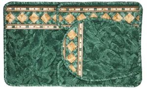 zielony dywanik łazienkowy podgumowany milano  3 elementowy