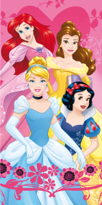 księżniczki ręcznik bawełniany dla dzieci 70x140 PRINCESS