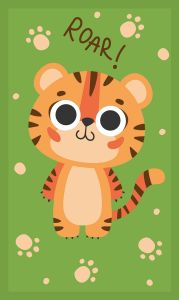 tygrysek ręcznik bawełniany dla dzieci 30x50 ZWIERZAKI