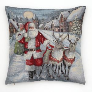 mikołaj w mieście poszewka dekoracyjna gobelin 45x45 IRYS