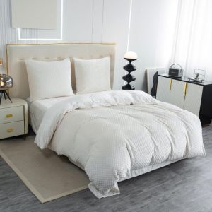 kremowa pościel z mikrofibry miś plusz minky SHE-2810 COTTON WORLD