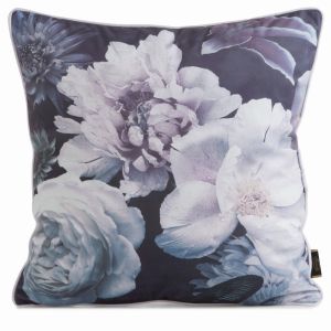 fioletowo czarna poszewka velvet 134 dekoracyjna 45x45 EUROFIRANY