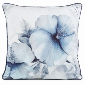 niebiesko kremowa poszewka velvet 141 dekoracyjna 45x45 EUROFIRANY