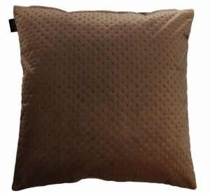 czekoladowa poszewka welwetowa dekoracyjna w kropki 26/DOT 45x45 GOLD TEX