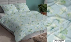 miłorząb zielony pościel bawełniana 4887A 220x200 PREMIUM