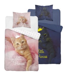 kot świecąca pościel bawełniana młodzieżowa 4232A