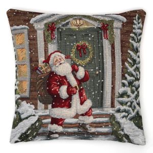 zielone drzwi poszewka dekoracyjna gobelin 45x45 IRYS