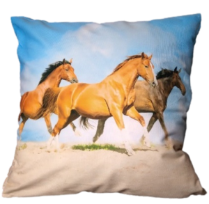 konie poszewka 40x40 drukowana z miękkiego weluru 2 sztuki PA-41