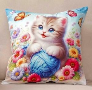 kot poszewka 40x40 drukowana z miękkiego weluru 2 sztuki PA-298