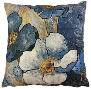 kwiaty poszewka 40x40 drukowana z miękkiego weluru 2 sztuki F5789