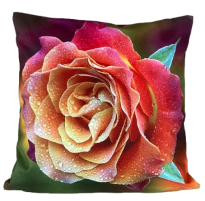 róża poszewka 40x40 drukowana z miękkiego weluru 2 sztuki PF-56