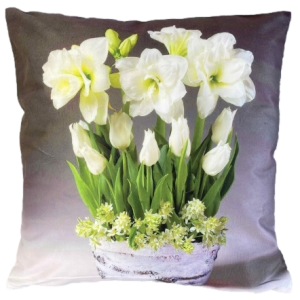 kwiaty poszewka 40x40 drukowana z miękkiego weluru 2 sztuki PF-81