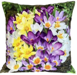 krokusy poszewka 40x40 drukowana z miękkiego weluru 2 sztuki PF-83