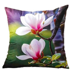 magnolia poszewka 40x40 drukowana z miękkiego weluru 2 sztuki PF-129