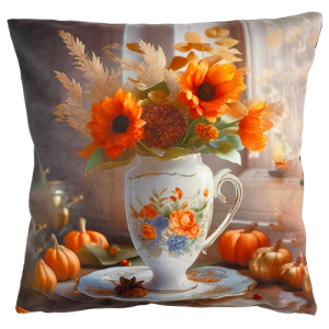 kwiaty poszewka 40x40 drukowana z miękkiego weluru 2 sztuki PX-133