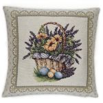 kosz z lawendą poszewka dekoracyjna gobelin 45x45 IRYS