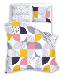 geometryczna pościel satyna bawełniana 160x200 milagro FARO