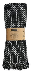 czarny koc AREDO 150x200 JEDEKA