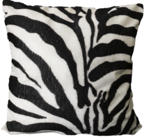 zebra poszewka 40x40 drukowana z miękkiego weluru 2 sztuki A-103