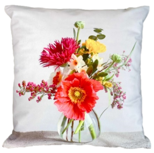 kwiaty poszewka 40x40 drukowana z miękkiego weluru 2 sztuki PF-58