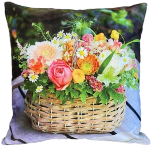 kwiaty poszewka 40x40 drukowana z miękkiego weluru 2 sztuki PF-62