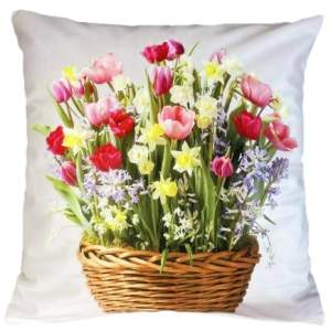 kwiaty poszewka 40x40 drukowana z miękkiego weluru 2 sztuki PF-84