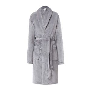 srebrny damski szlafrok queen z mikrofibry Comfort FARO