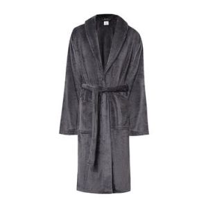 popielaty męski szlafrok king z mikrofibry Comfort FARO