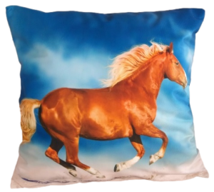 koń poszewka 40x40 drukowana z miękkiego weluru 2 sztuki PA-61