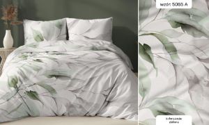 zielone liście pościel z satyny bawełnianej 5065A