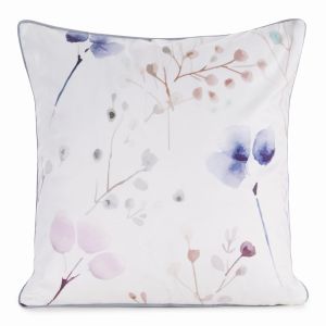 biało niebieska poszewka velvet 150 dekoracyjna 45x45 EUROFIRANY