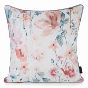 biało pomarańczowa poszewka velvet 156 dekoracyjna 45x45 EUROFIRANY