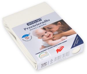 mleczne PRZEŚCIERADŁO JERSEY Z GUMKĄ