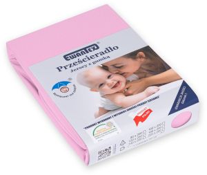 liliowe PRZEŚCIERADŁO JERSEY Z GUMKĄ 