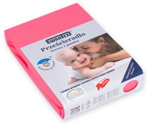 malinowe PRZEŚCIERADŁO JERSEY Z GUMKĄ