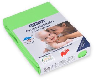 zielone PRZEŚCIERADŁO JERSEY Z GUMKĄ